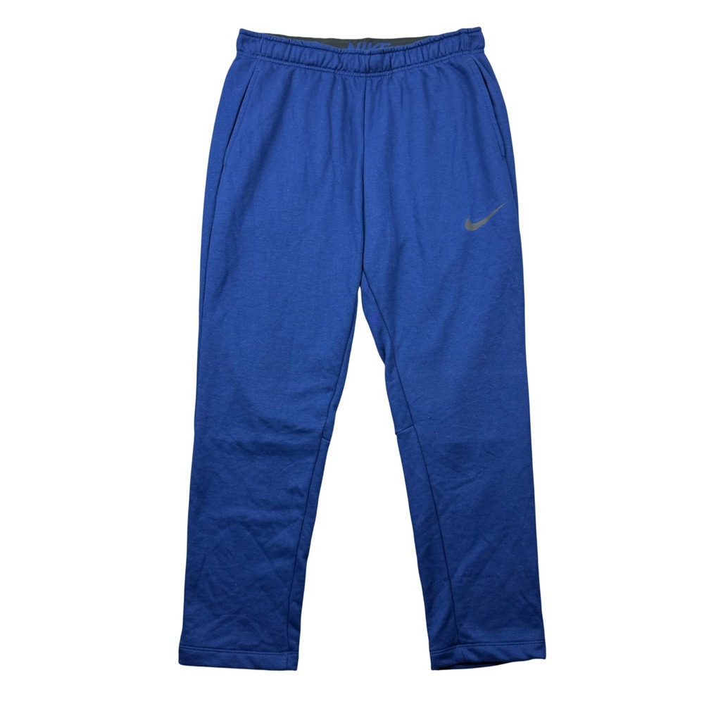 Nike Mens Large Dri-FIT Tapered Training Sweatpants Royal Blue Swoosh Joggers